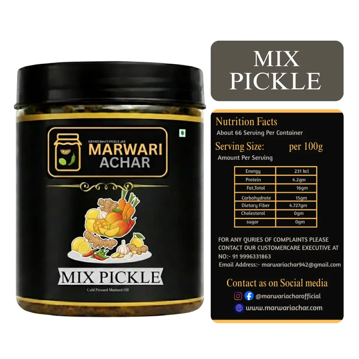 Mix Pickle (Mixed Achar) – Homemade Traditional Indian Mixed Vegetable Pickle 3 Mix Pickle