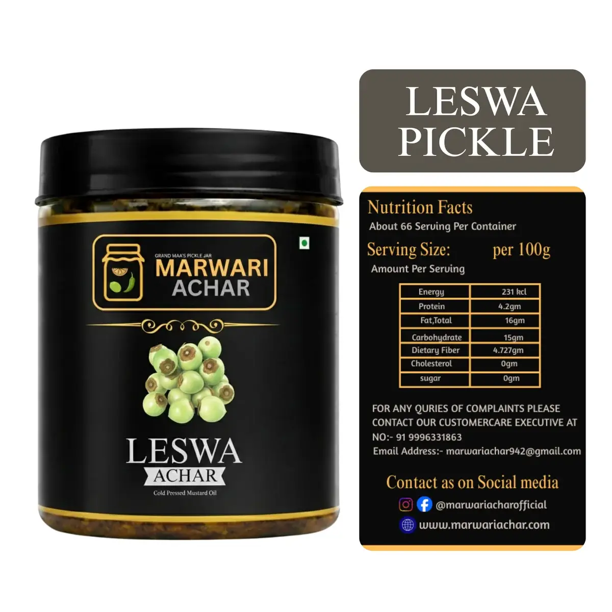 Leswa Ka Achar (Lasoda Pickle) – Homemade Traditional Rajasthani Leswa Achar 3 Leswa Ka Achar